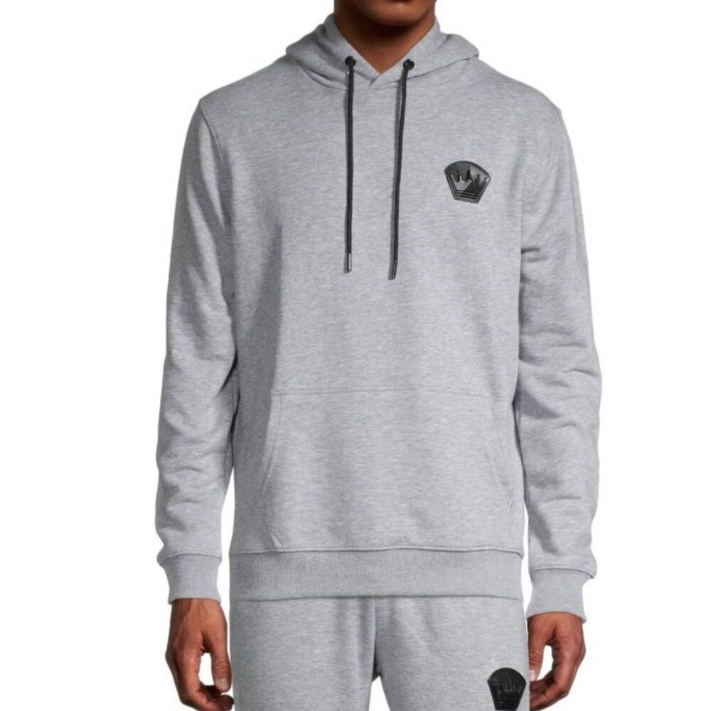Bertigo Hoodie Sweatshirt Men's S Gray Athleisure Streetwear Minimalist Modern